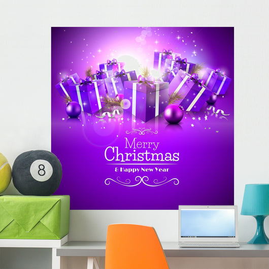 Luxury Christmas Greeting Card Wall Decal