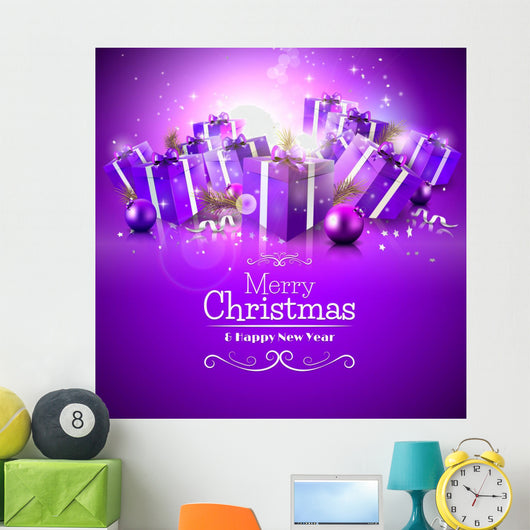 Luxury Christmas Greeting Card Wall Decal
