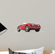 Red Vintage Car White Wall Decal