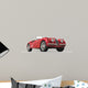 Red Vintage Car White Wall Decal