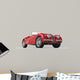 Red Vintage Car White Wall Decal