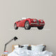 Red Vintage Car White Wall Decal