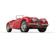 Red Vintage Car White Wall Decal
