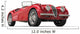 Red Vintage Car White Wall Decal