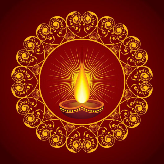 Creative Diwali Greeting Vector Illustration Wall Decal