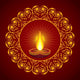 Creative Diwali Greeting Vector Illustration Wall Decal
