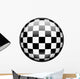 3D checkered flag Wall Decal