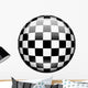 3D checkered flag Wall Decal
