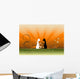 Romantic Cats Against Beautiful Landscape Wall Decal