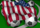 USA Flag Soccer Wall Decal