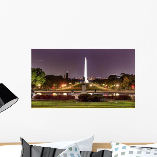 The Mall Smithsonian Washington Monument Nigh Washington DC Wall Mural