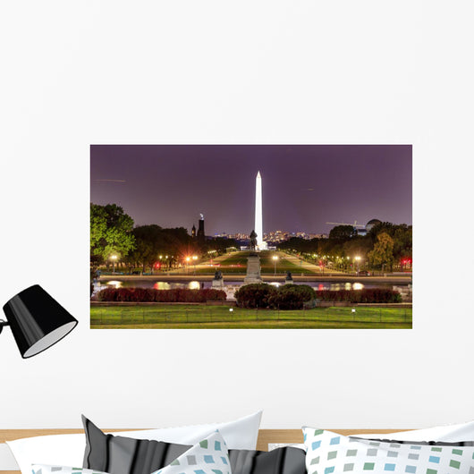 The Mall Smithsonian Washington Monument Nigh Washington DC Wall Mural
