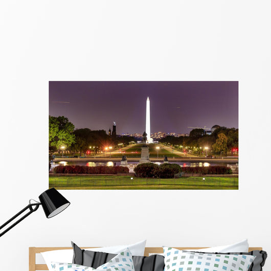 The Mall Smithsonian Washington Monument Nigh Washington DC Wall Mural