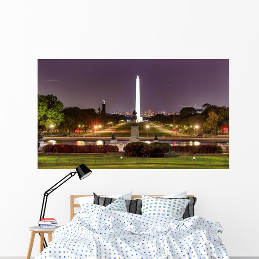 The Mall Smithsonian Washington Monument Nigh Washington DC Wall Mural
