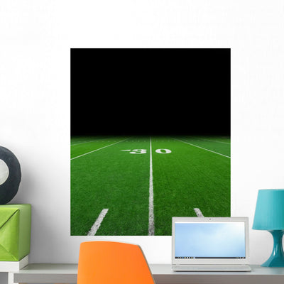 Football Field With Copy Space Wall Decal shown on a wall
