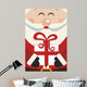 santa claus hold christmas gift Wall Mural