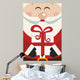 santa claus hold christmas gift Wall Mural