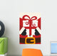 Santa Claus Hold Christmas Gift Wall Decal