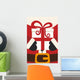 santa claus hold christmas gift Wall Mural