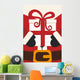 santa claus hold christmas gift Wall Mural