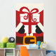 santa claus hold christmas gift Wall Mural