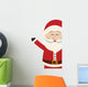 Santa Claus Wave Side Vintage Isolated Background Wall Decal