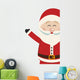 santa claus wave side vintage isolated background Wall Decal