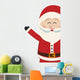 santa claus wave side vintage isolated background Wall Decal