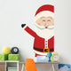 santa claus wave side vintage isolated background Wall Decal