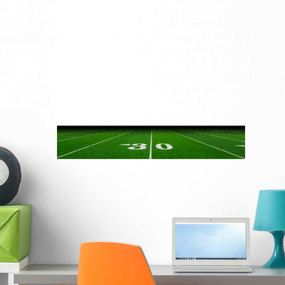 Football Field Wall Decal shown on a wall