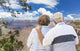 Happy Senior Couple Looking Out Over The Grand Canyon Wall Decal