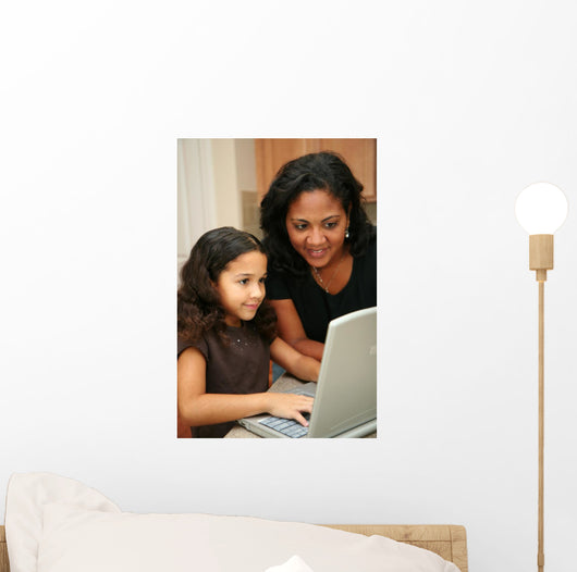 Woman and Daughter Wall Mural