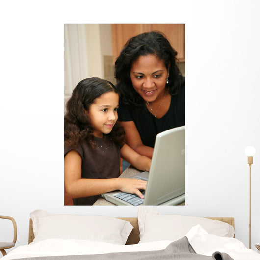 Woman and Daughter Wall Mural