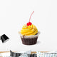 Yellow Cherry Cupcake Wall Decal