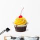 Yellow Cherry Cupcake Wall Decal