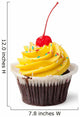 Yellow Cherry Cupcake Wall Decal