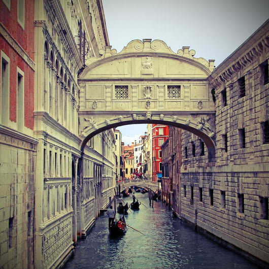 Bridge Of Sighs In Venice With Gondolas Wall Decal