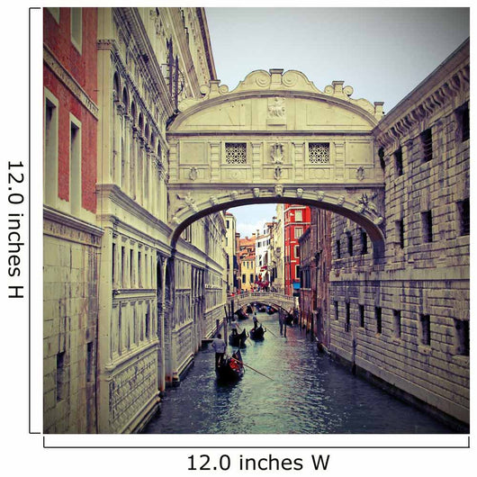 Bridge of sighs in Venice with gondolas Wall Mural