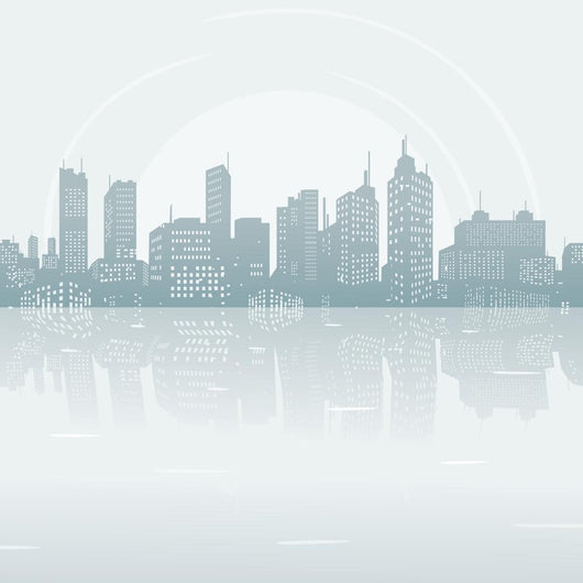 Silhouette Background City Wall Decal