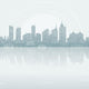 Silhouette Background City Wall Decal