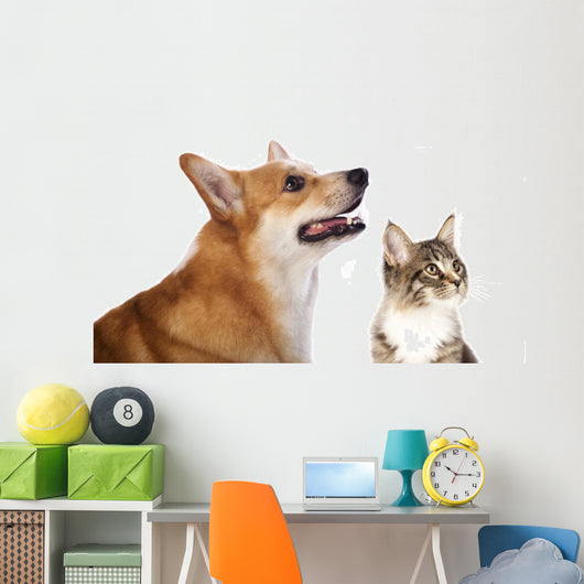 dog and cat Wall Decal