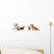 group of dogs and cat look up Wall Decal