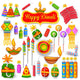 Colorful Firecracker For Diwali Holiday Fun Wall Decal
