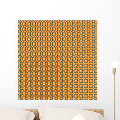 Abstract Seamless Pattern Wall Decal shown on a wall