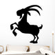 Ram Silhouette Illustration White Wall Decal
