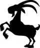 Ram Silhouette Illustration White Wall Decal