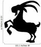 Ram Silhouette Illustration White Wall Decal