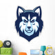 Husky Dog Head Mascot Wall Decal