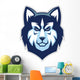 Husky Dog Head Mascot Wall Decal