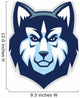 Husky Dog Head Mascot Wall Decal
